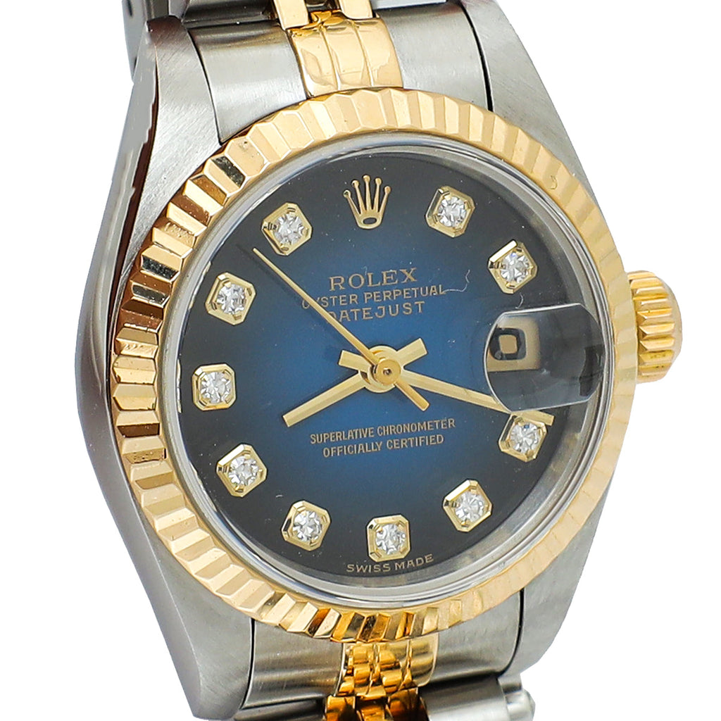 Rolex 18K Yellow Gold ST.ST Diamond Datejust 26mm Watch