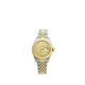 Rolex 18K Yellow Gold Diamond Dial Steel Datejust 26mm Watch