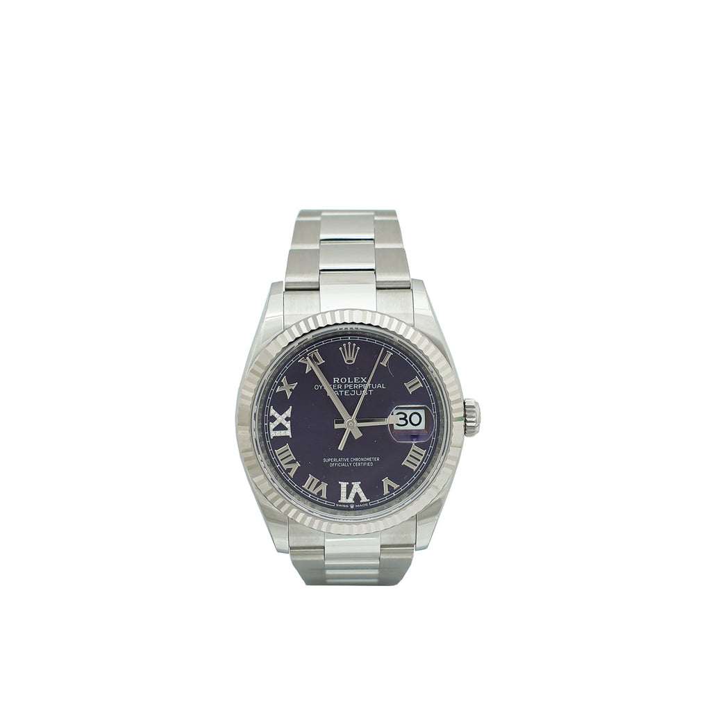 Rolex ST.ST and 18K White Gold Diamond Datejust 36mm Watch