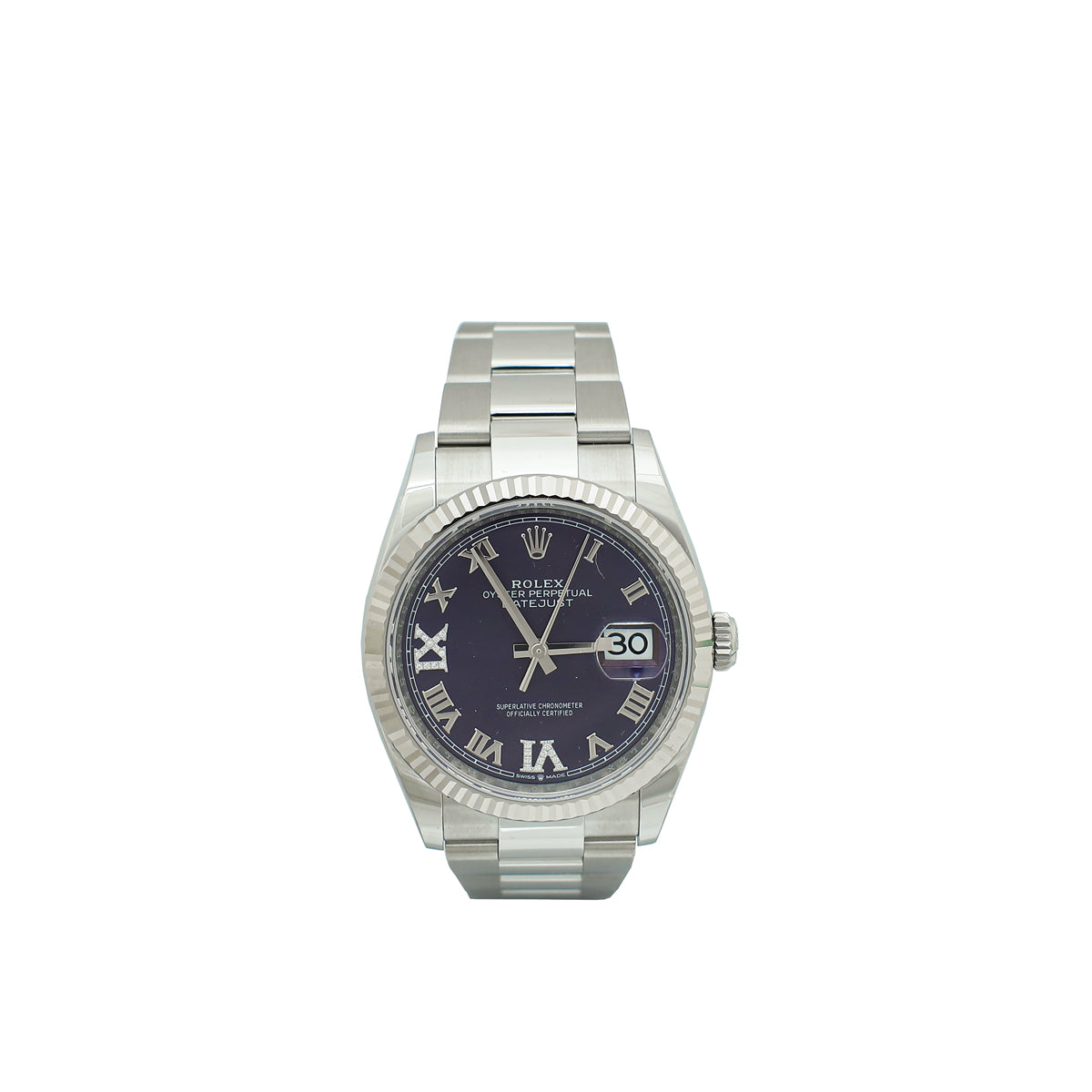 Rolex ST.ST and 18K White Gold Diamond Datejust 36mm Watch