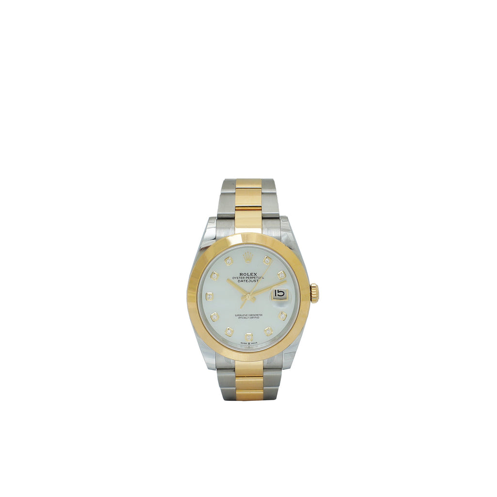 Rolex 18K Yellow Gold Oyster with Mother of Pearl Dial, 41mm