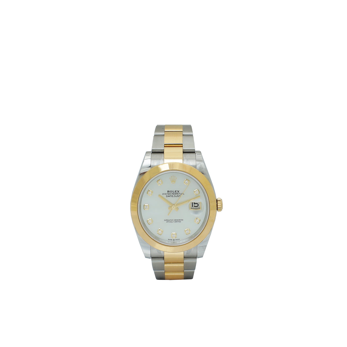 Rolex 18K Yellow Gold Oyster with Mother of Pearl Dial, 41mm