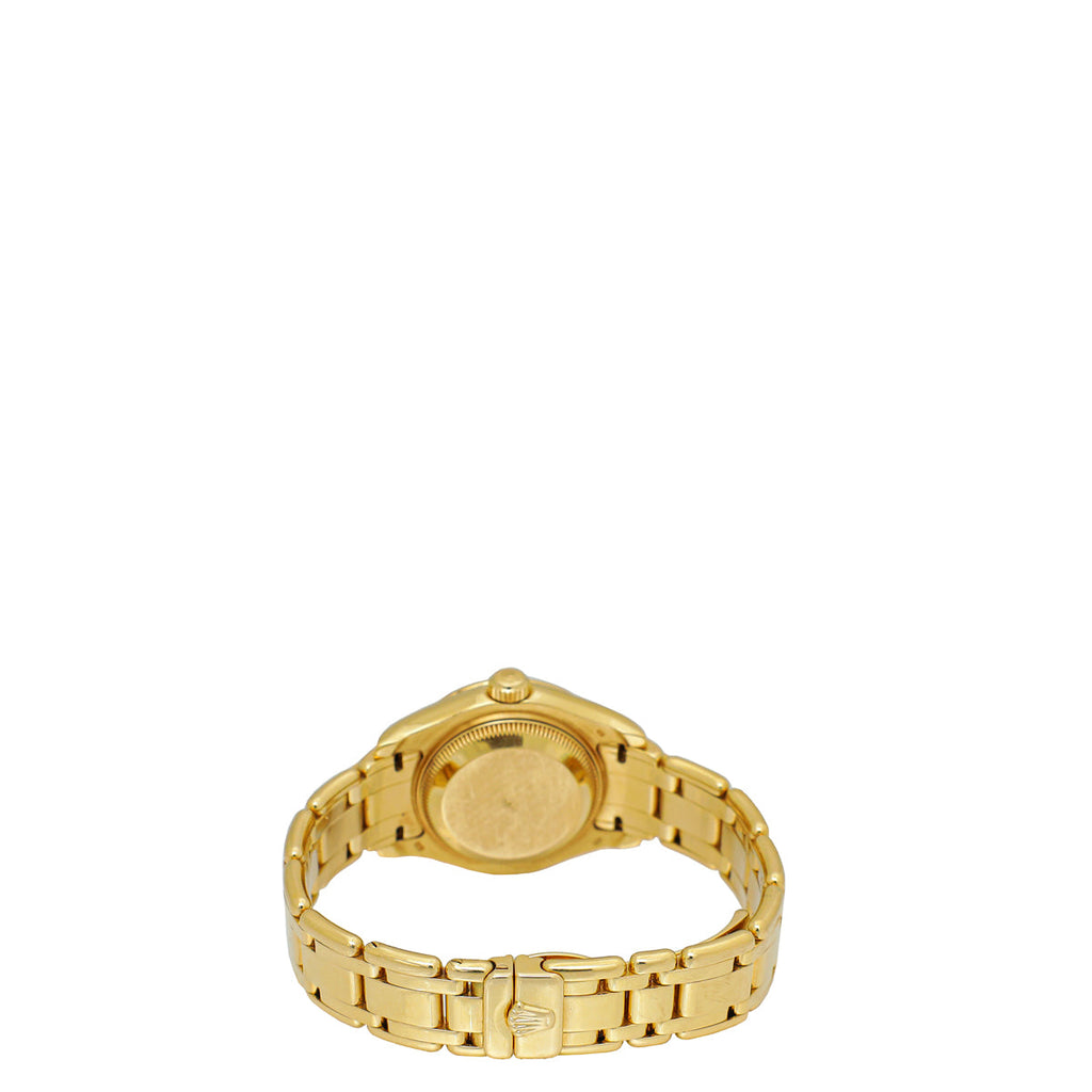 Rolex 18K Yellow Gold Diamond MOP Lady-Datejust Pearlmaster 29mm Watch