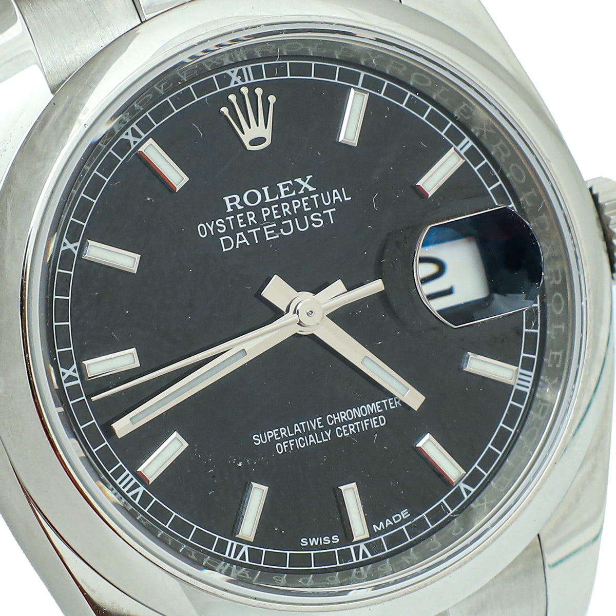Rolex Stainless Steel Datejust 36mm Watch (Unisex)