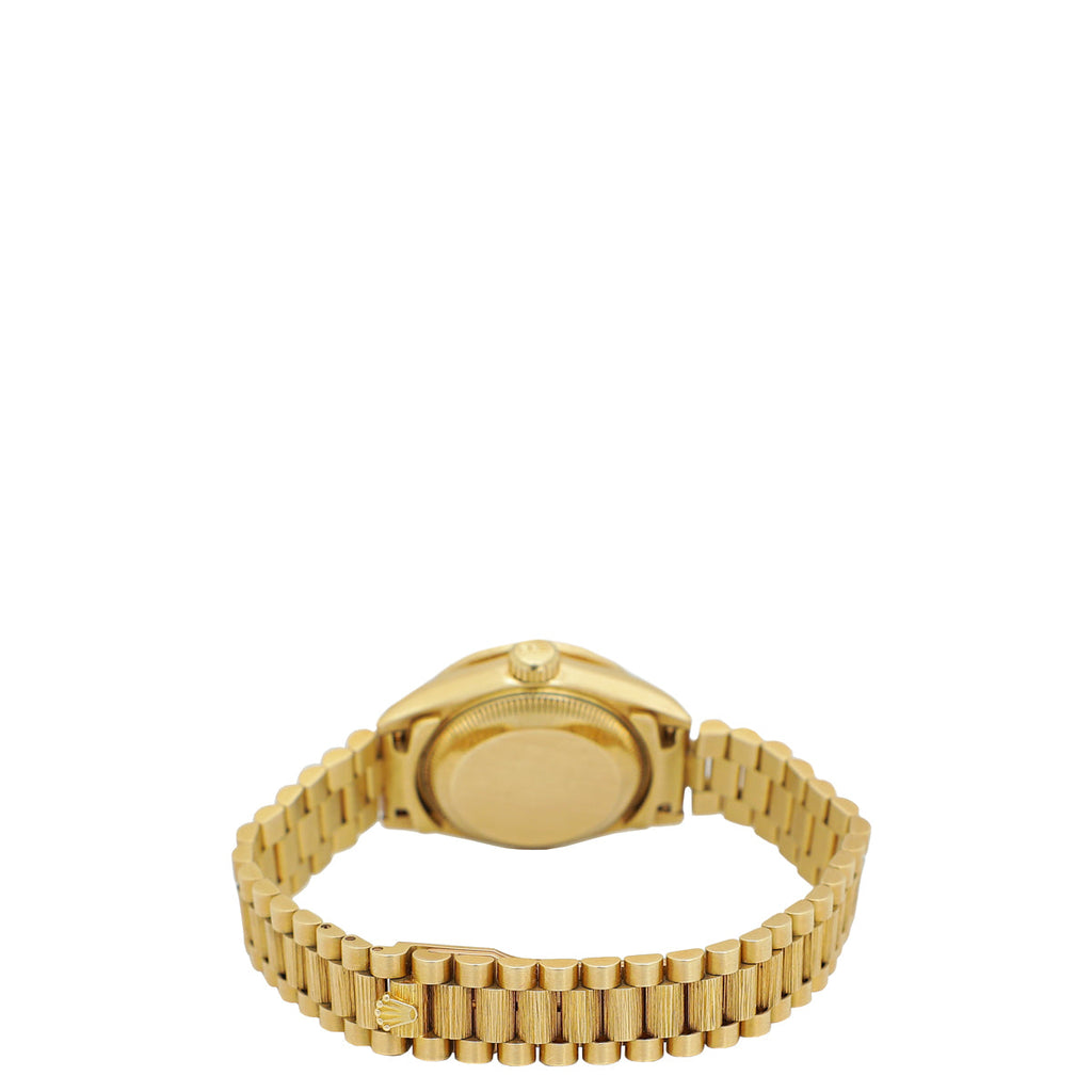 Rolex 18K Yellow Gold Datejust President Diamond Dial 26mm Watch