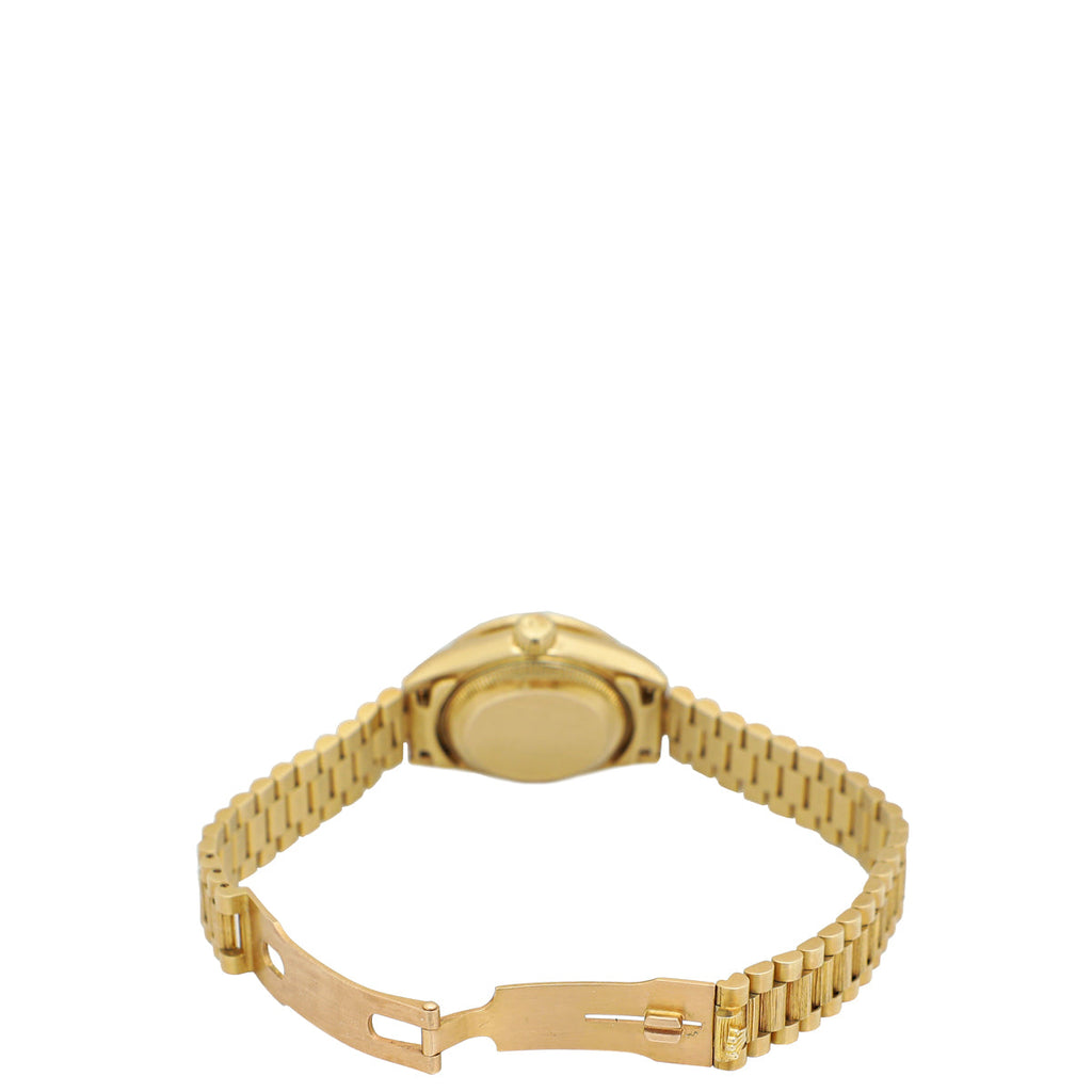 Rolex 18K Yellow Gold Datejust President Diamond Dial 26mm Watch