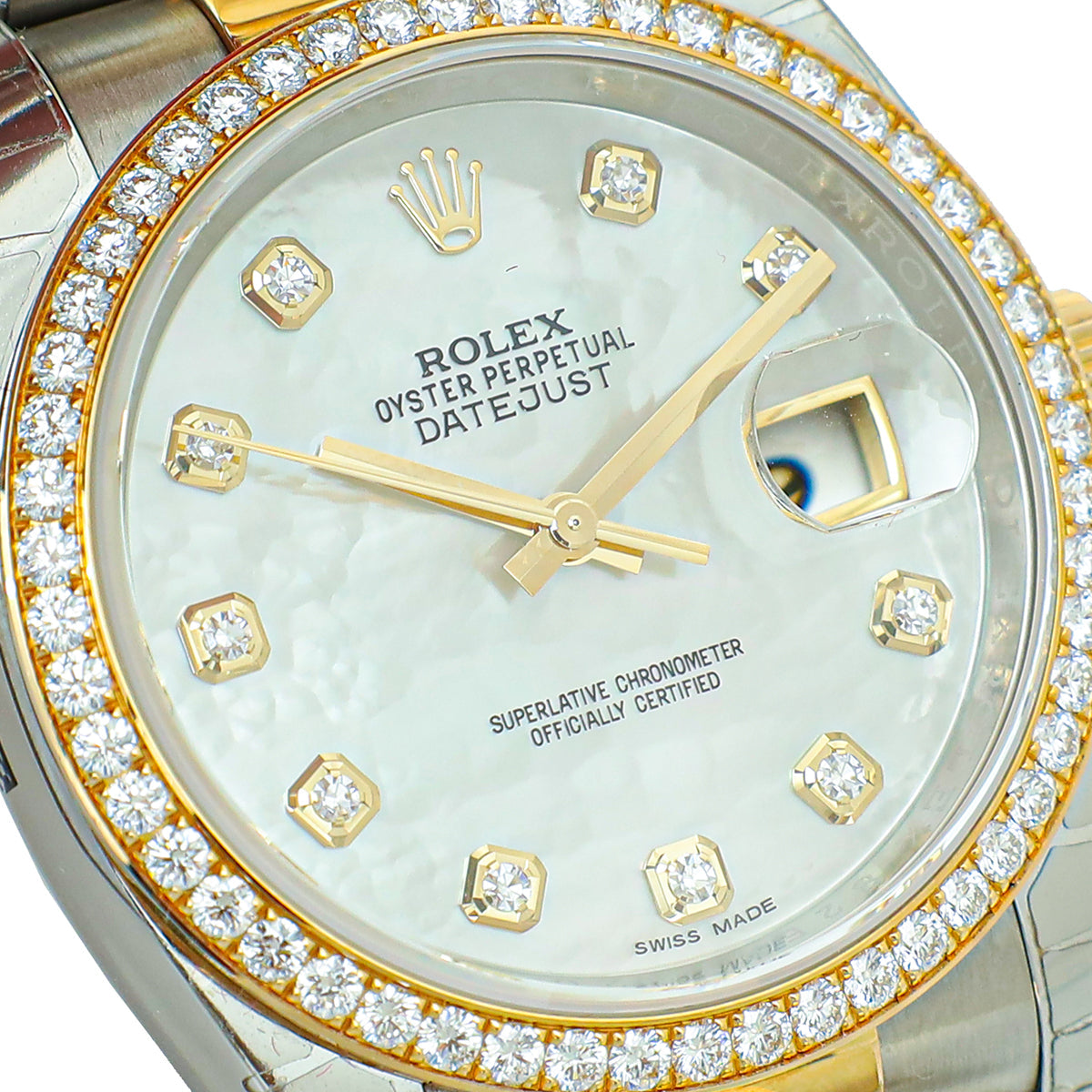 Rolex Steel & Gold Diamond MOP Datejust 36 Watch