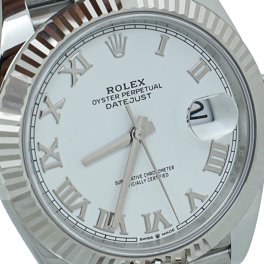 Rolex 18K White Gold & Oystersteel Datejust 41 Watch