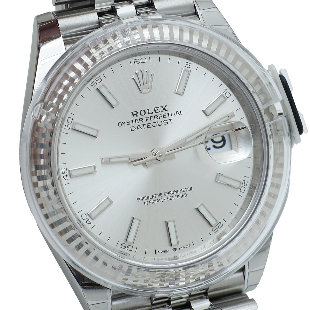 Rolex 18K White Gold & Oyster Steel Datejust 41mm Watch