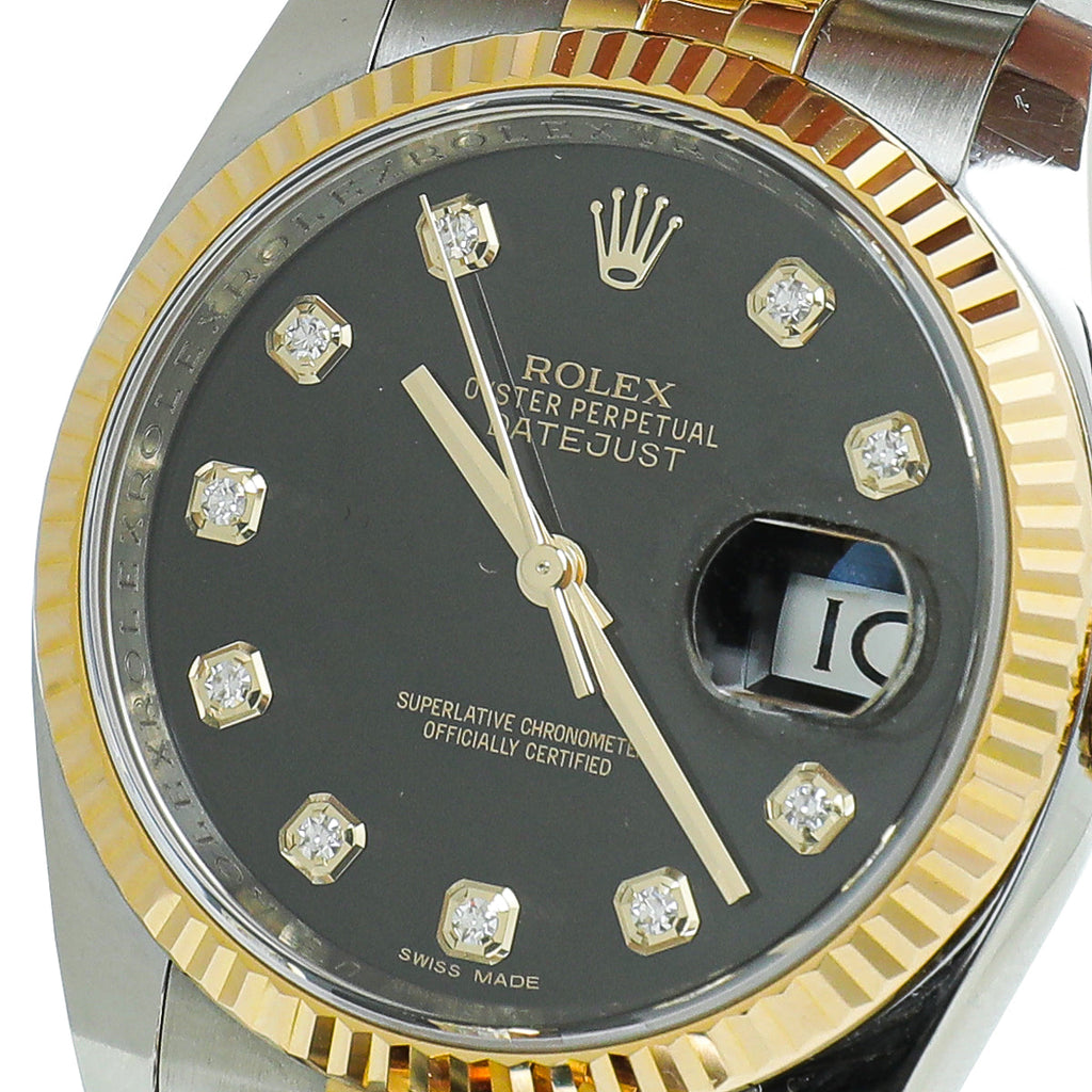 Rolex Steel-Gold Diamonds Datejust Watch