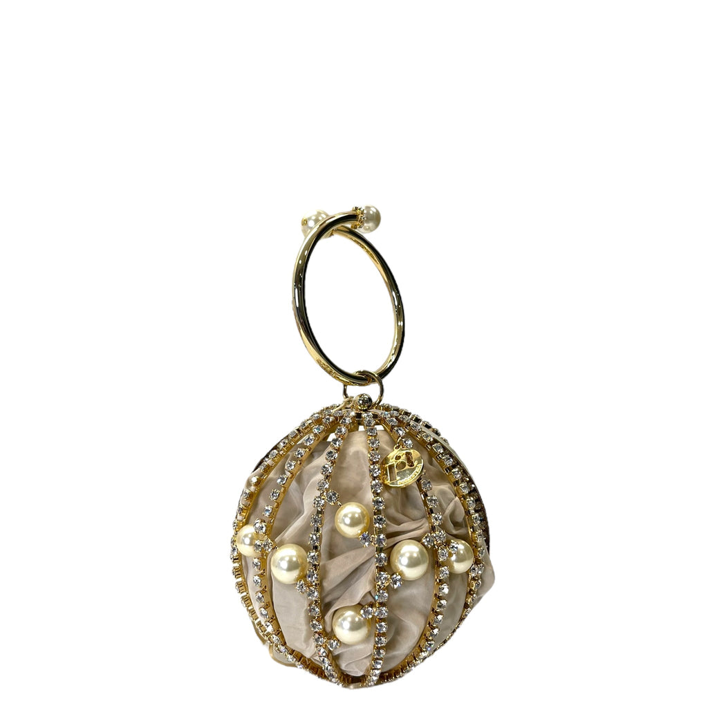 Rosantica Chloe Crystal Pearl Wristlet