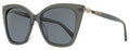 Jimmy Choo Cat Eye Rua /G Sunglasses MF7IR Pearled Gray 56mm Pearled Gray