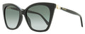 Jimmy Choo Cat Eye Sunglasses Rua /G 8079O Black 56mm Black