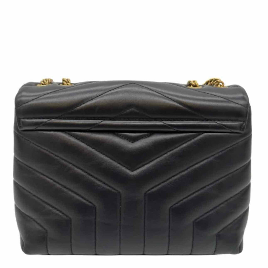 SAINT LAURENT Calfskin Matelasse Chevron Small Loulou Shoulder Bag