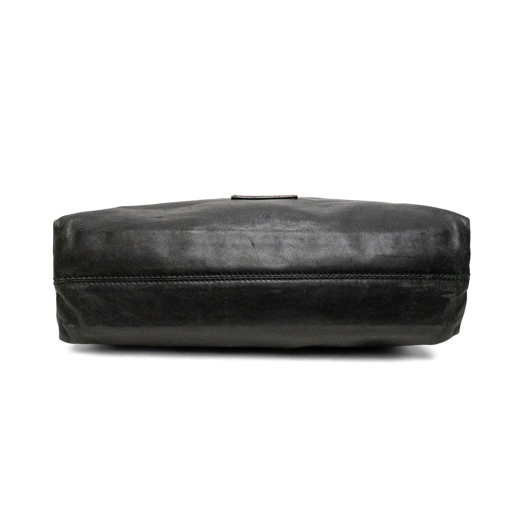 Salvatore Ferragamo Black Leather Tote Bag
