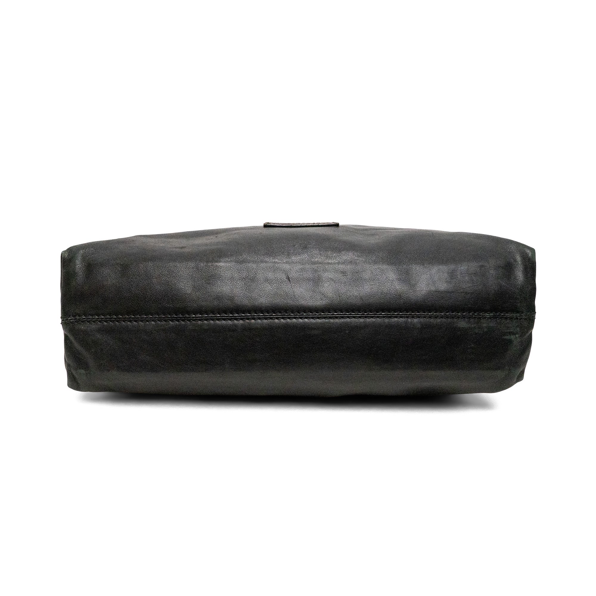 Salvatore Ferragamo Black Leather Tote Bag