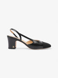 Chanel CC Slingback Pumps 65mm Black Leather EU 38 UK 5