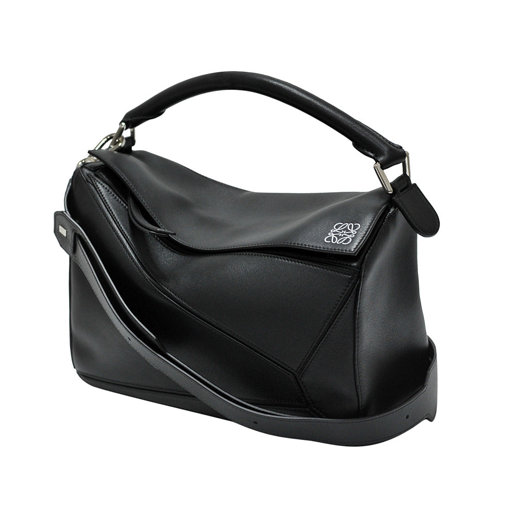 Black Classic Calfskin Leather Puzzle Bag - 2 (Rented Out)