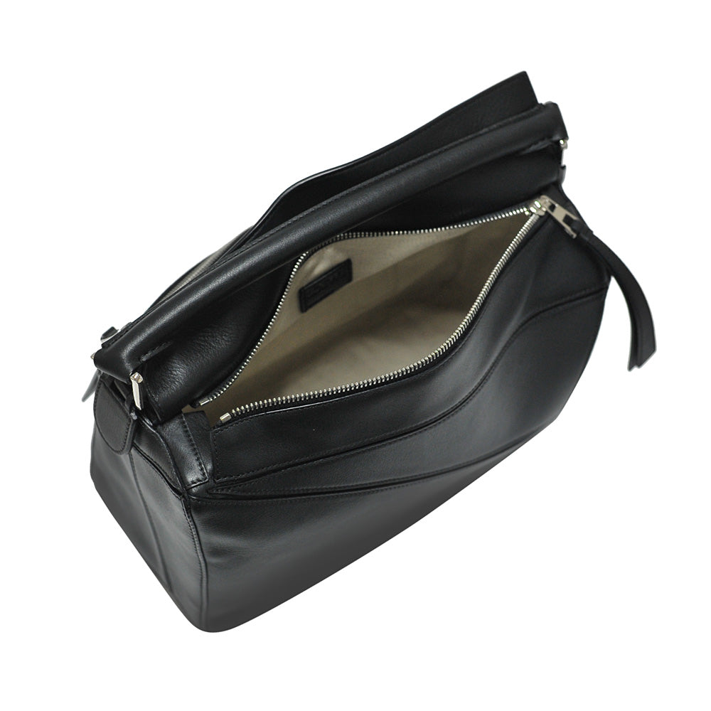 Black Classic Calfskin Leather Puzzle Bag - 2 (Rented Out)