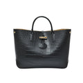 Noir Roseau Croco Tote (Rent Out)