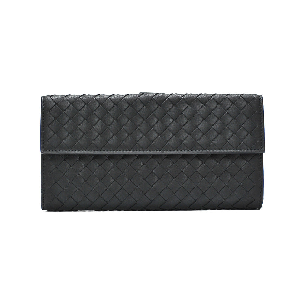 Nero Intrecciato Nappa Continental Wallet (Rented Out)
