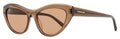 Ferragamo Cat Eye Sunglasses SF1103S 232 Transparent Brown 55mm Transparent Brown