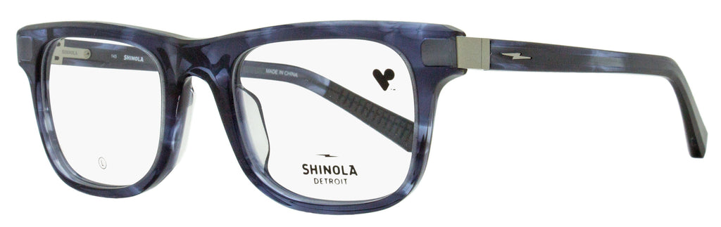 Shinola Modified Rectangle Eyeglasses SH15002 461 Blue Havana 51mm Blue Havana