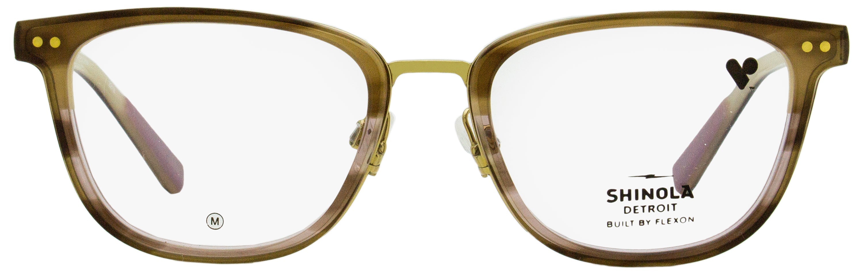 Shinola Memory Metal Eyeglasses SH27000 219 Blue Horn 52mm
