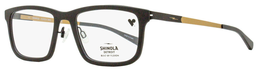 Shinola Flexon Temple Eyeglasses SH37000 001 Matte Black/Gold 55mm Matte Black Gold