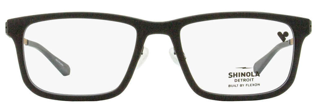 Shinola Flexon Temple Eyeglasses SH37000 001 Matte Black/Gold 55mm