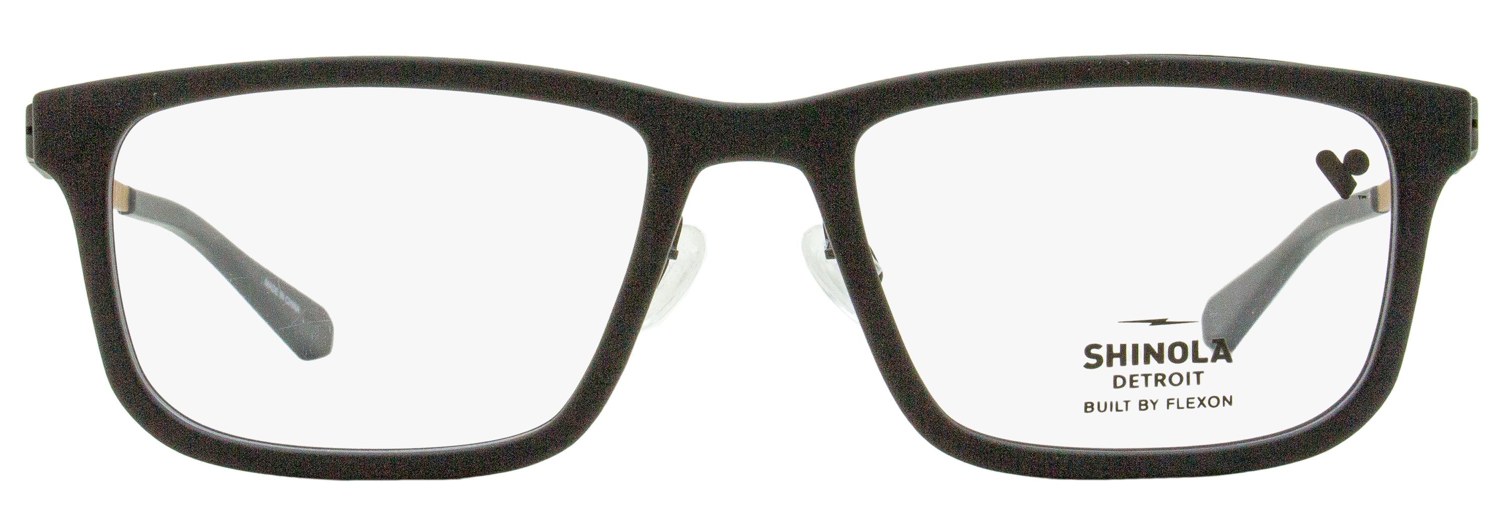 Shinola Flexon Temple Eyeglasses SH37000 001 Matte Black/Gold 55mm