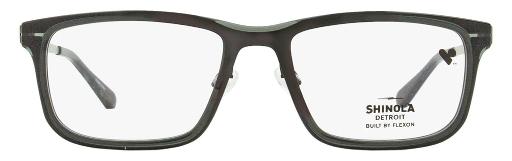 Shinola Flexon Temple Eyeglasses SH37000 012 Crystal Carbon 55mm