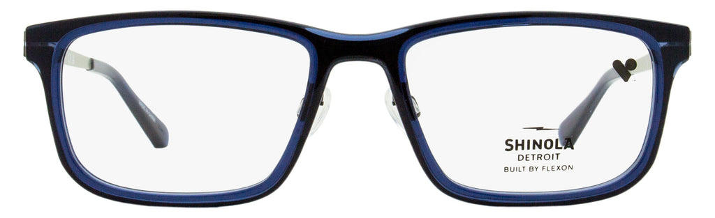 Shinola Flexon Temple Eyeglasses SH37000 410 Crystal Navy 55mm