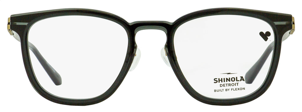 Shinola Flexon Keyhole Eyeglasses SH37001 012 Crystal Carbon 50mm