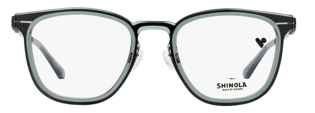 Shinola Flexon Keyhole Eyeglasses SH37001 050 Crystal Smoke 50mm