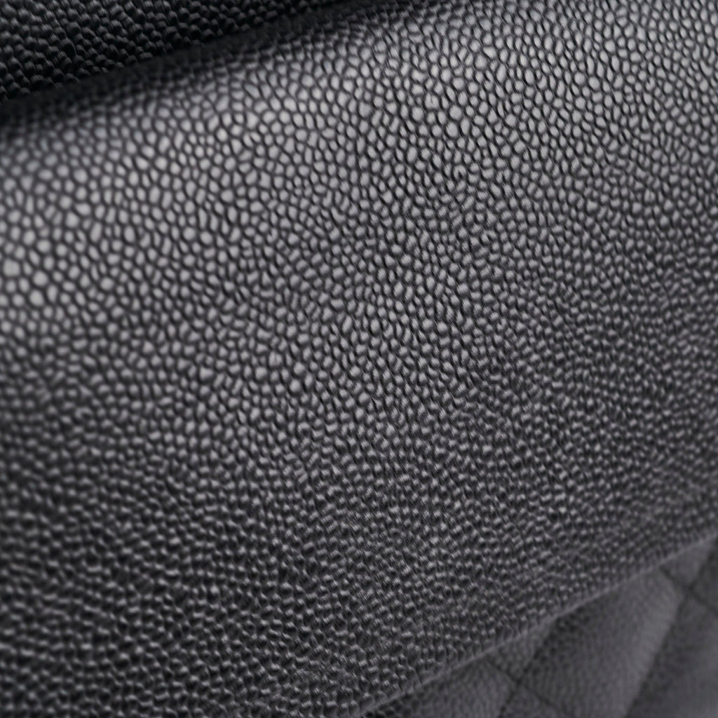Chanel Caviar Double Classic Flap Jumbo Black