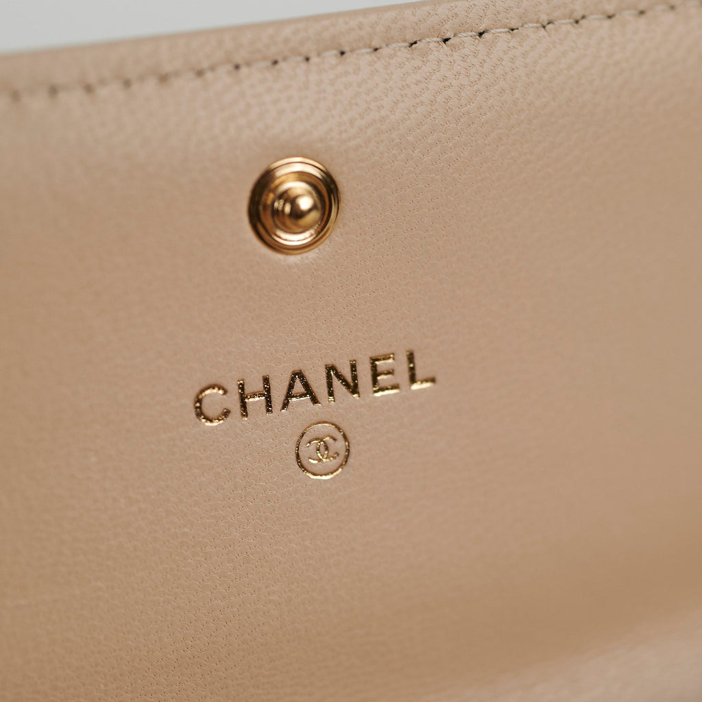 Chanel 19 Long Wallet Lambskin Beige