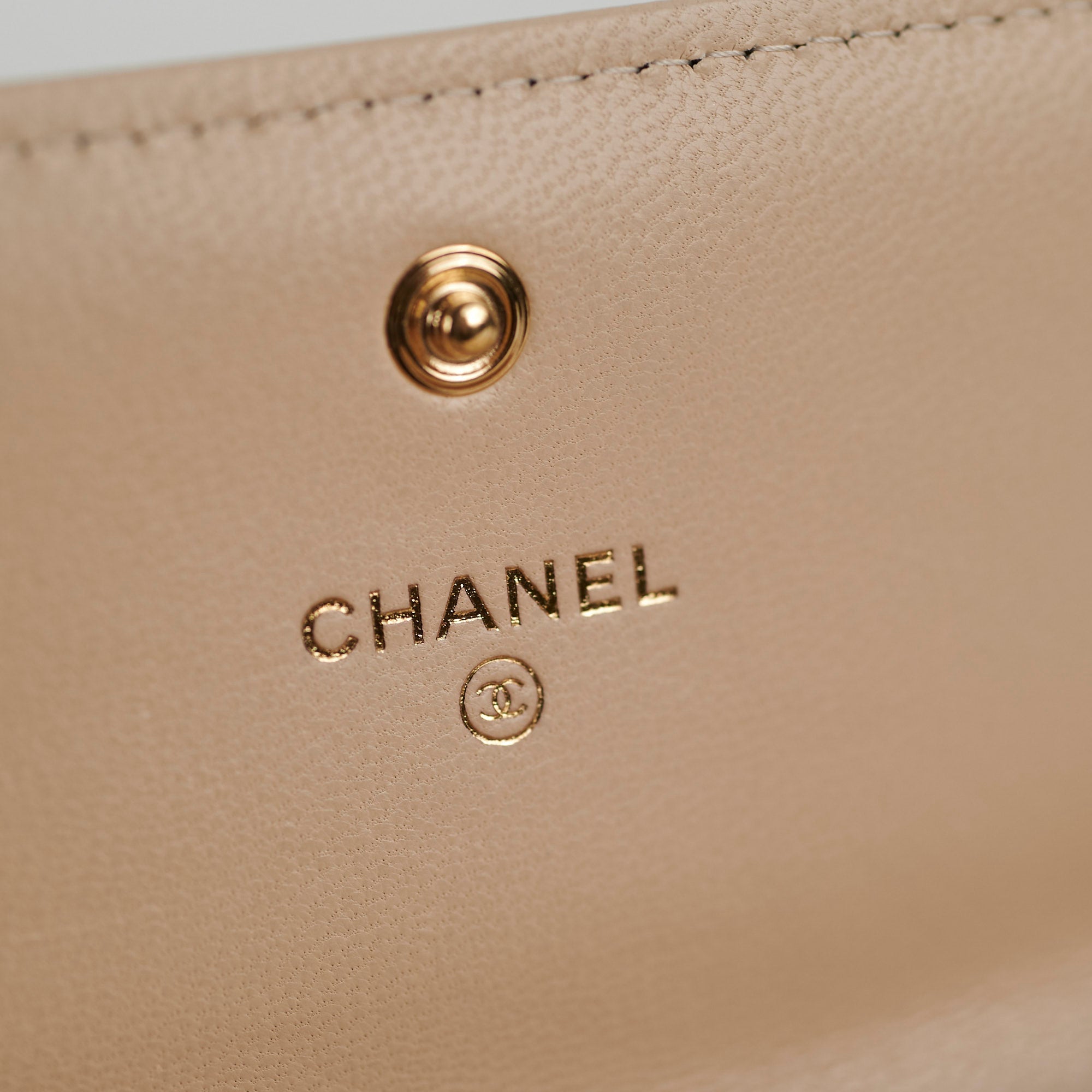 Chanel 19 Long Wallet Lambskin Beige
