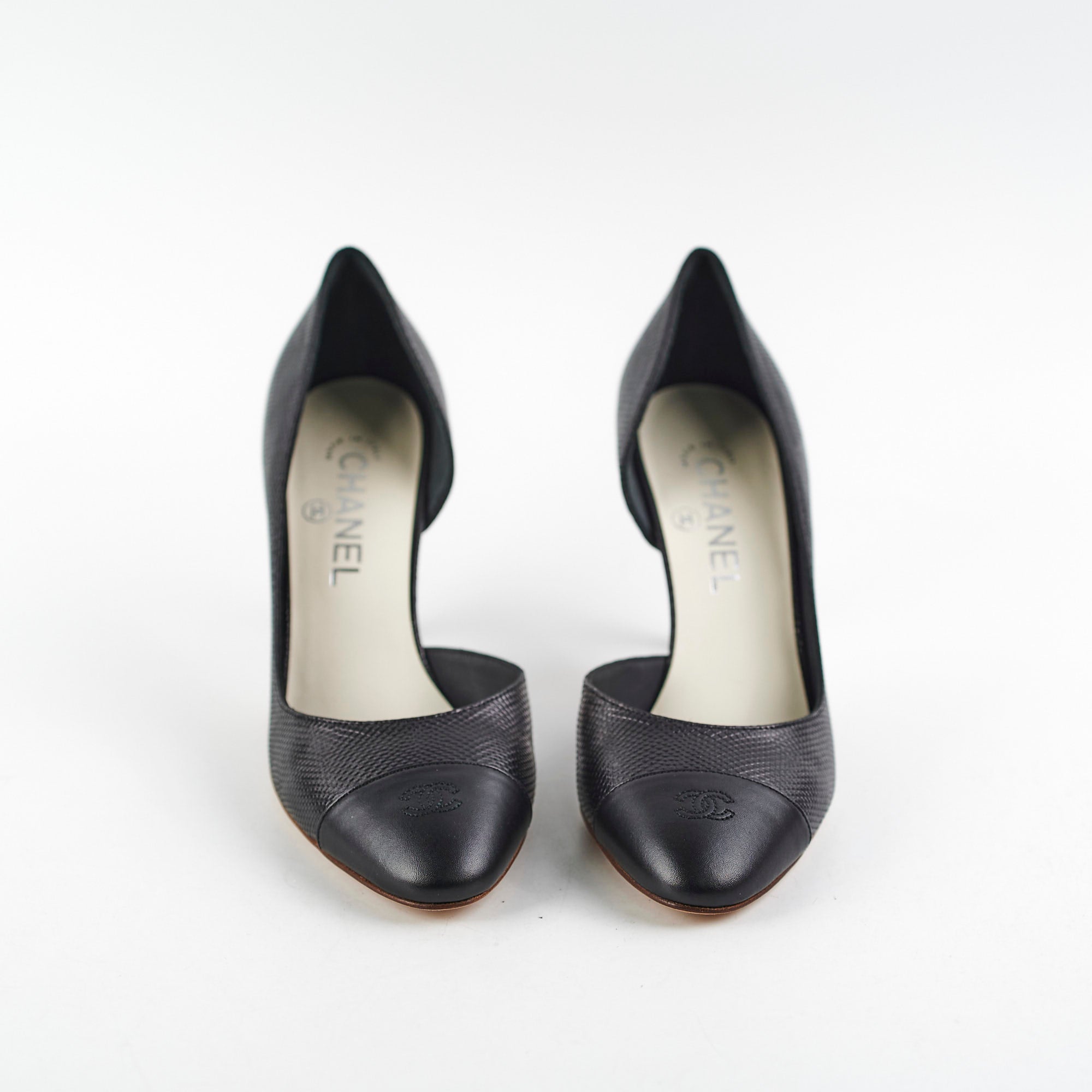 Chanel Black Heels Size 38.5