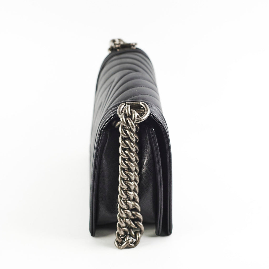 Chanel Caviar Old Medium Boy Black
