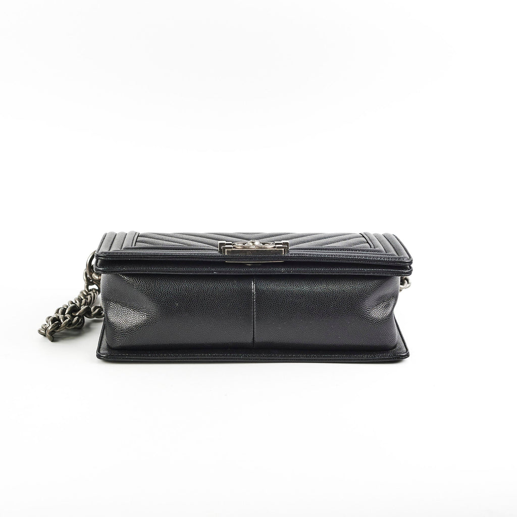 Chanel Caviar Old Medium Boy Black