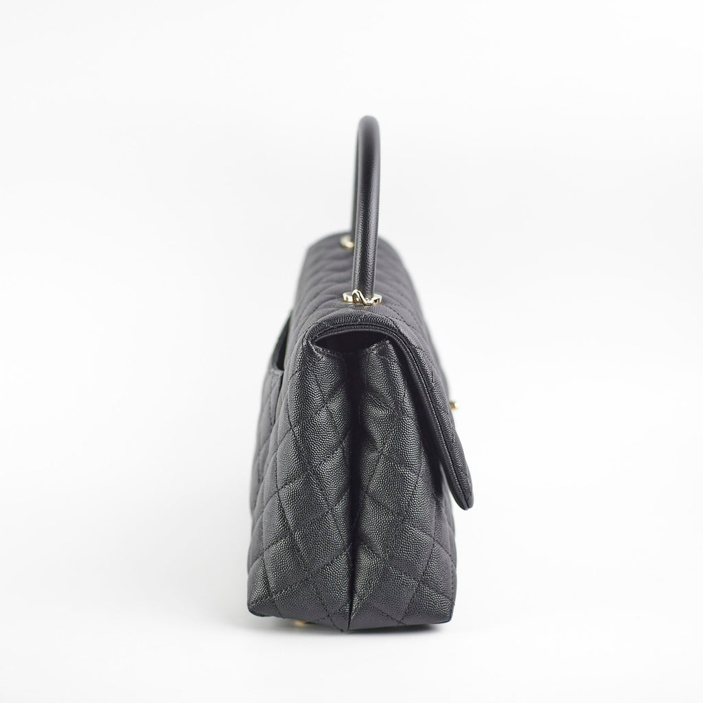 Chanel Medium Caviar Coco Handle Black
