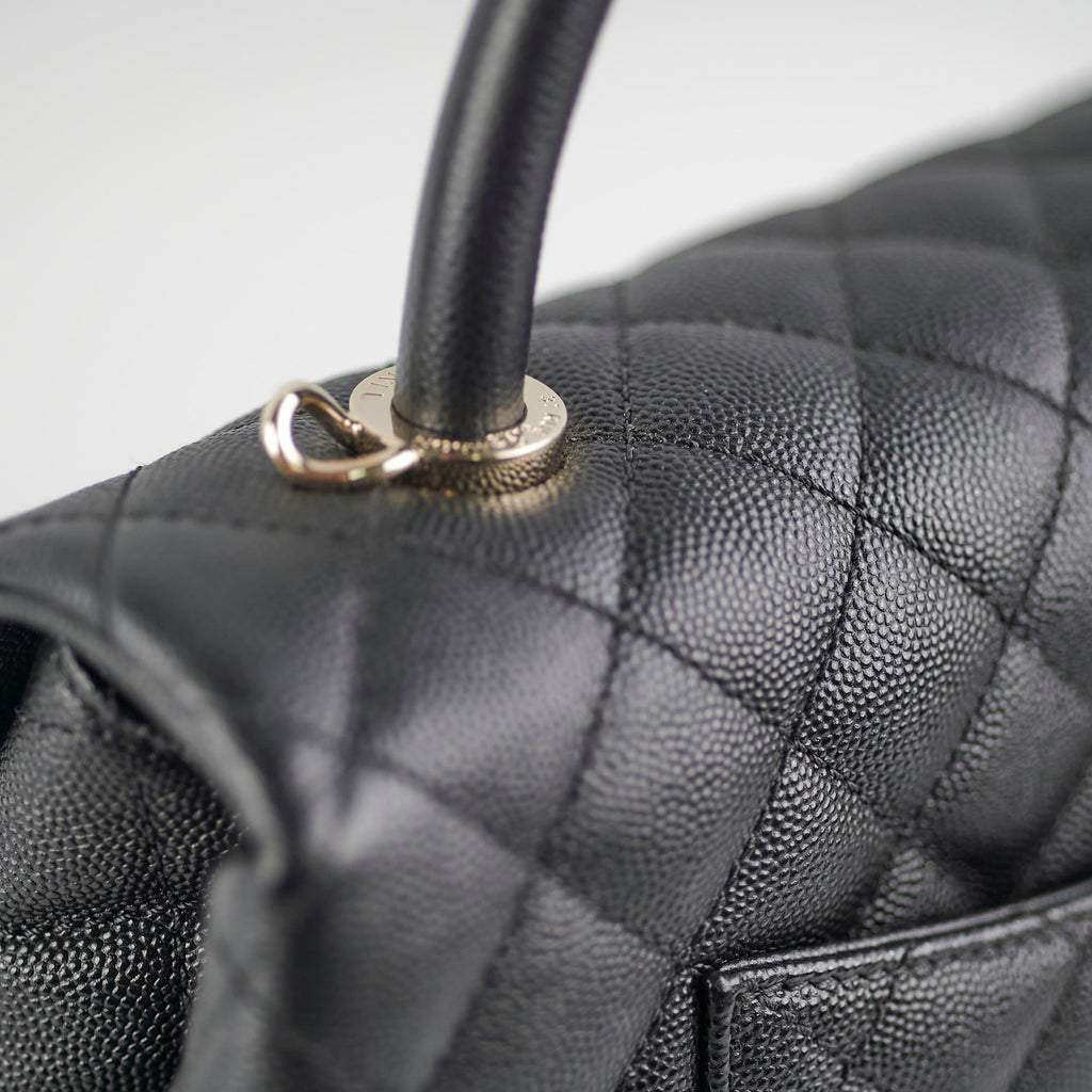 Chanel Medium Caviar Coco Handle Black