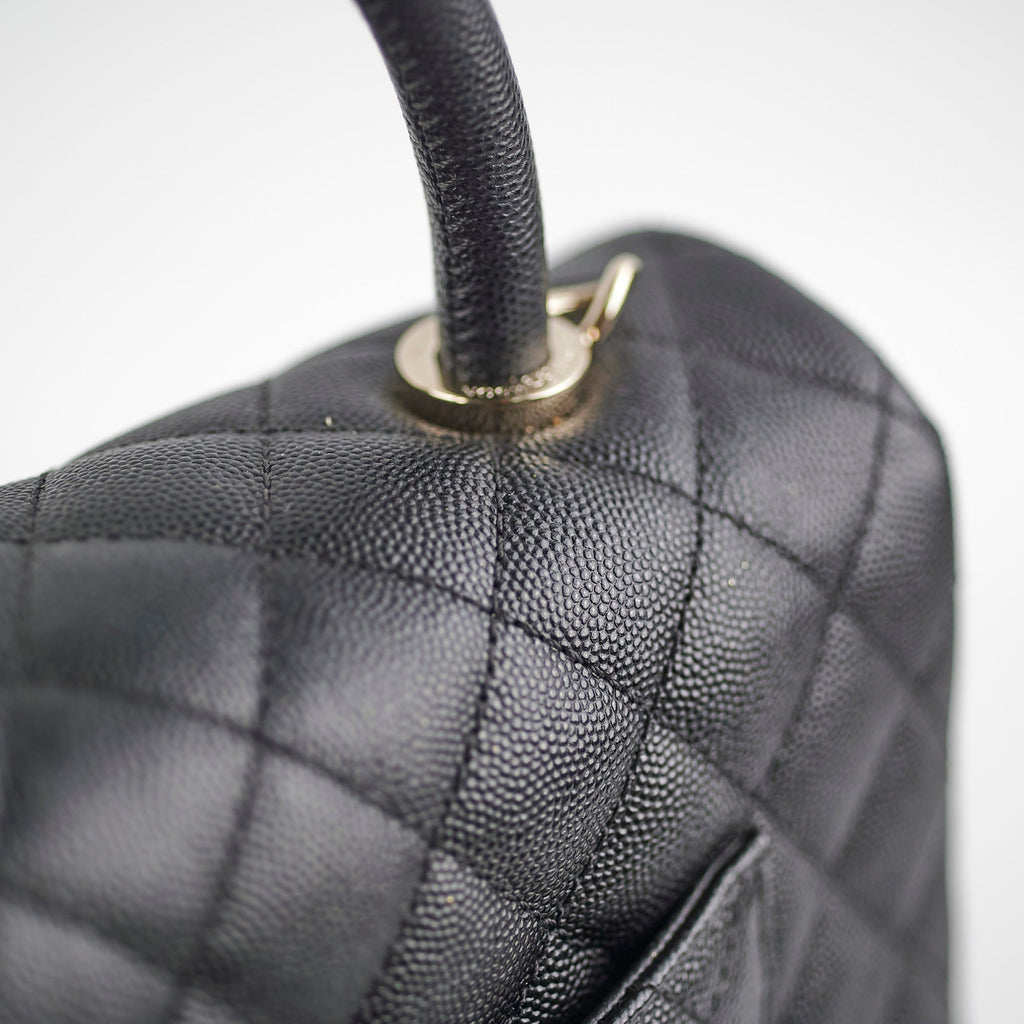 Chanel Medium Caviar Coco Handle Black