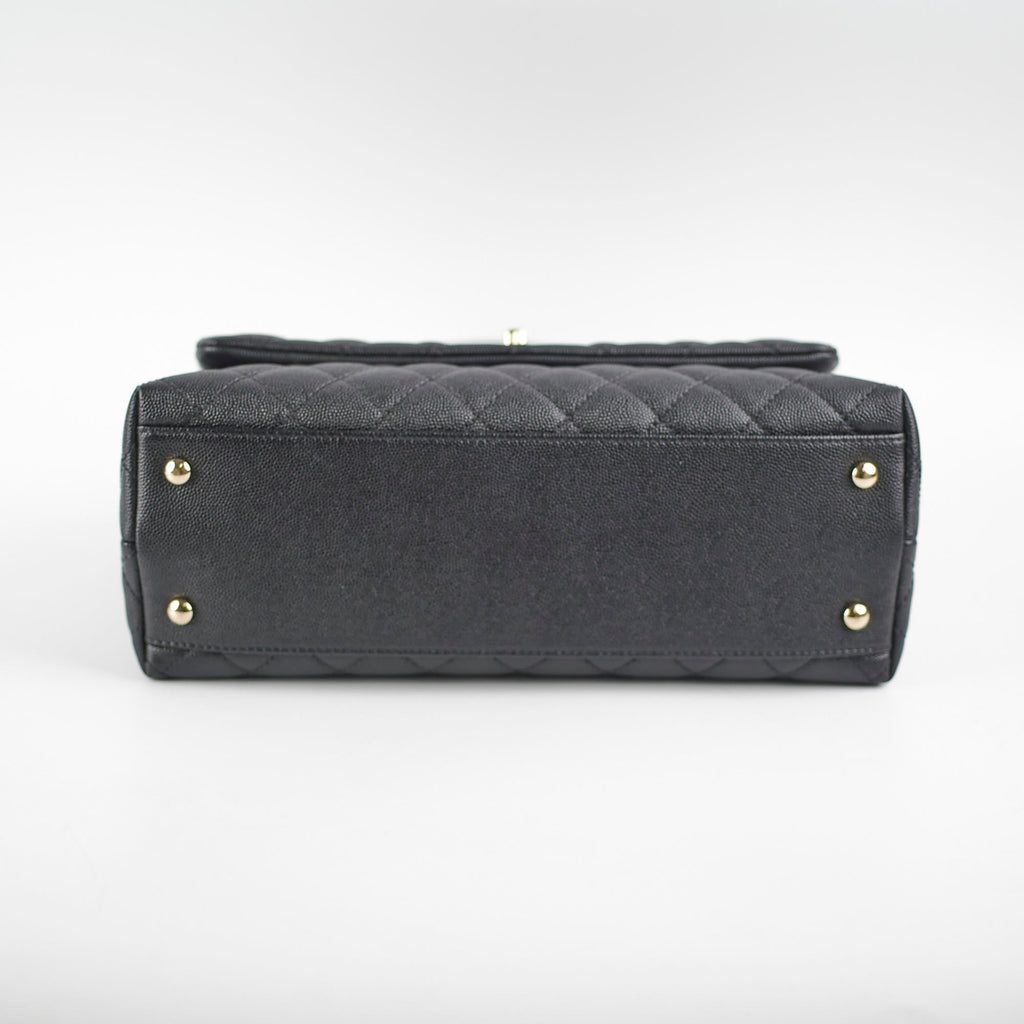 Chanel Medium Caviar Coco Handle Black
