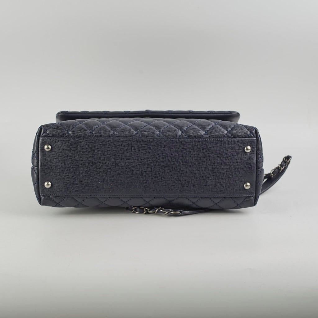 Chanel Caviar Large Coco Handle Navy 21series