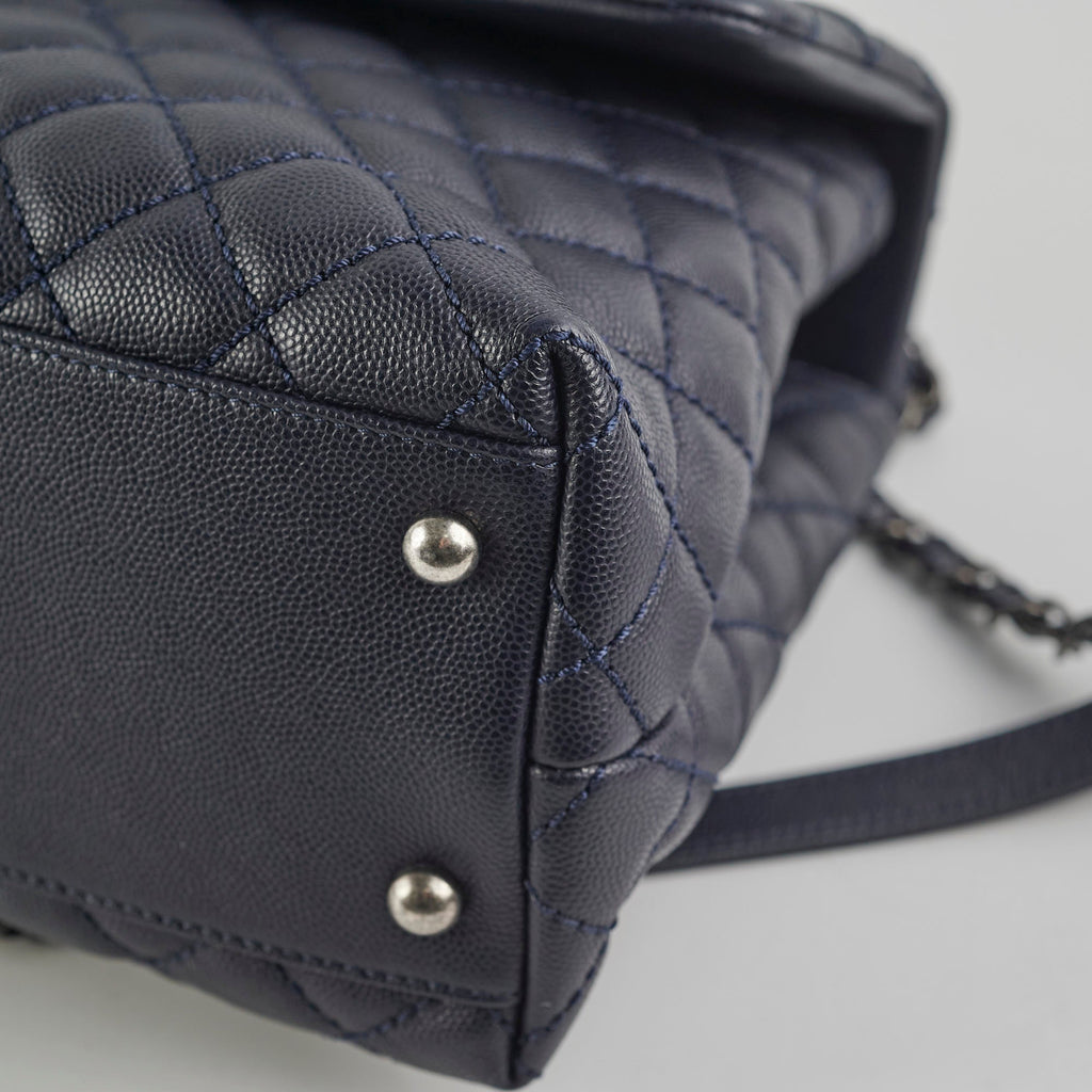 Chanel Caviar Large Coco Handle Navy 21series
