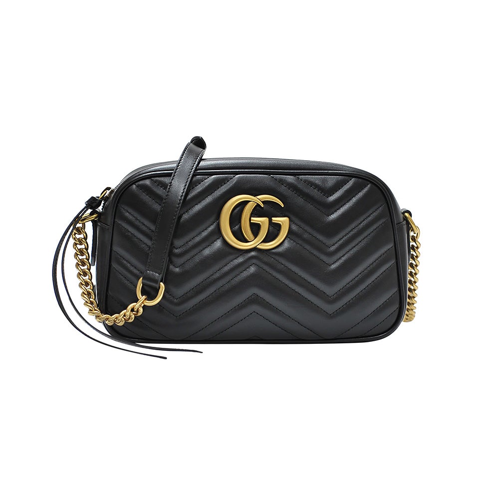 Black GG Marmont Small Matelasse Shoulder Bag - 7 (Rented Out)