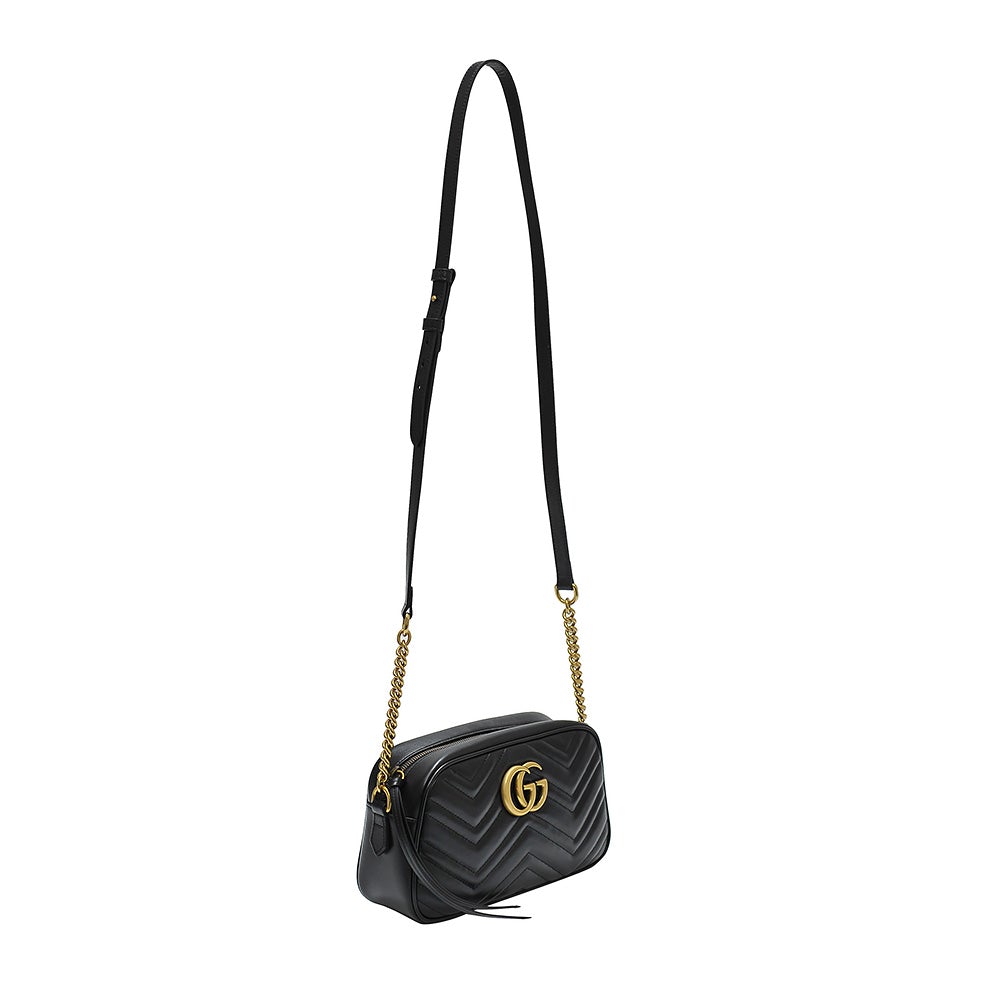 Black GG Marmont Small Matelasse Shoulder Bag - 2 (Rented Out)