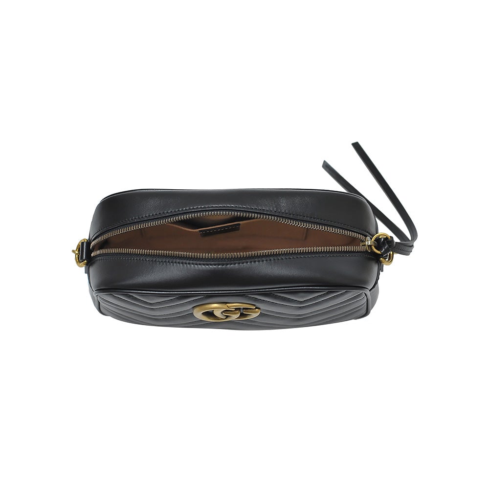 Black GG Marmont Small Matelasse Shoulder Bag (Rented Out)